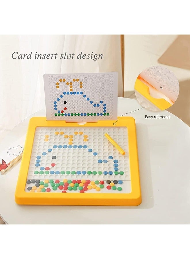 YelaJoy Magnetic Drawing Board, Large Doodle Board with Magnetic Pen and Beads, Magnetic Dot Art, Montessori Educational Preschool Toy, Travel Toys for 3 4 5 6 Year Old Boys Girls - Image 4